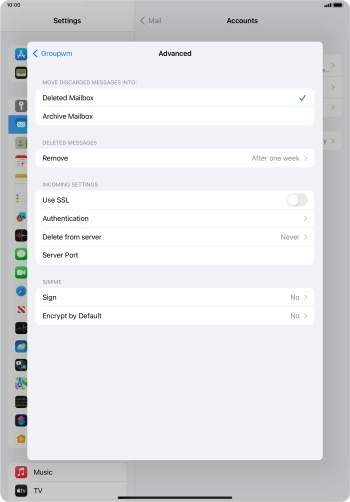 Press Authentication.