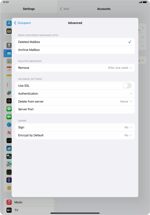 Press Authentication.
