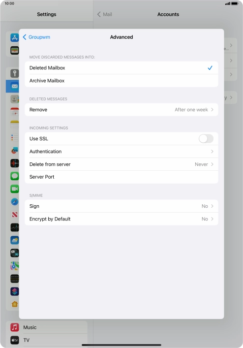 Press Authentication.