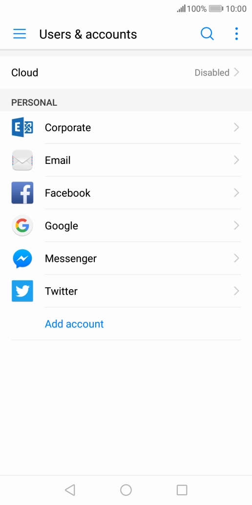Press the menu icon.