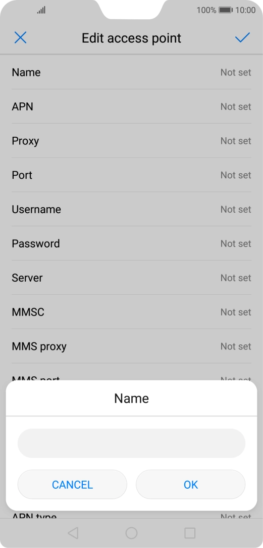 Key in EE Internet and press OK.