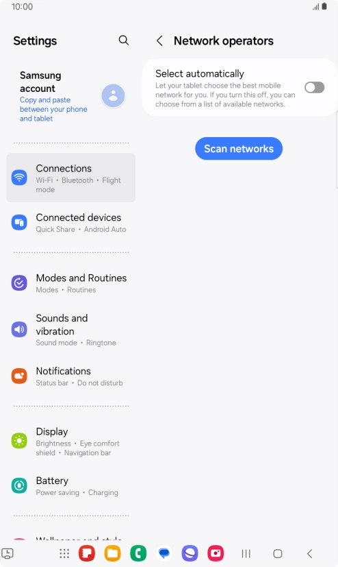 Press the indicator next to 