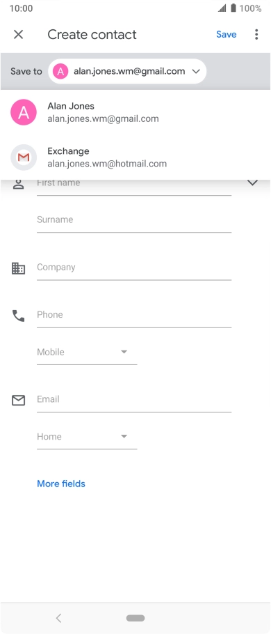 Press the required setting.