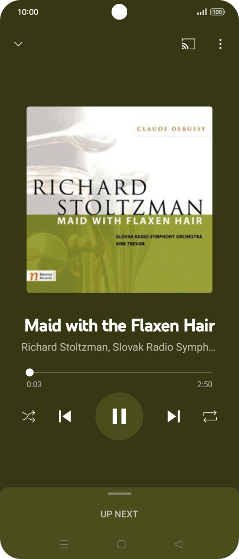 Press arrow right to go to the next audio file.