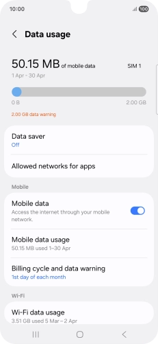 The total data usage is displayed.