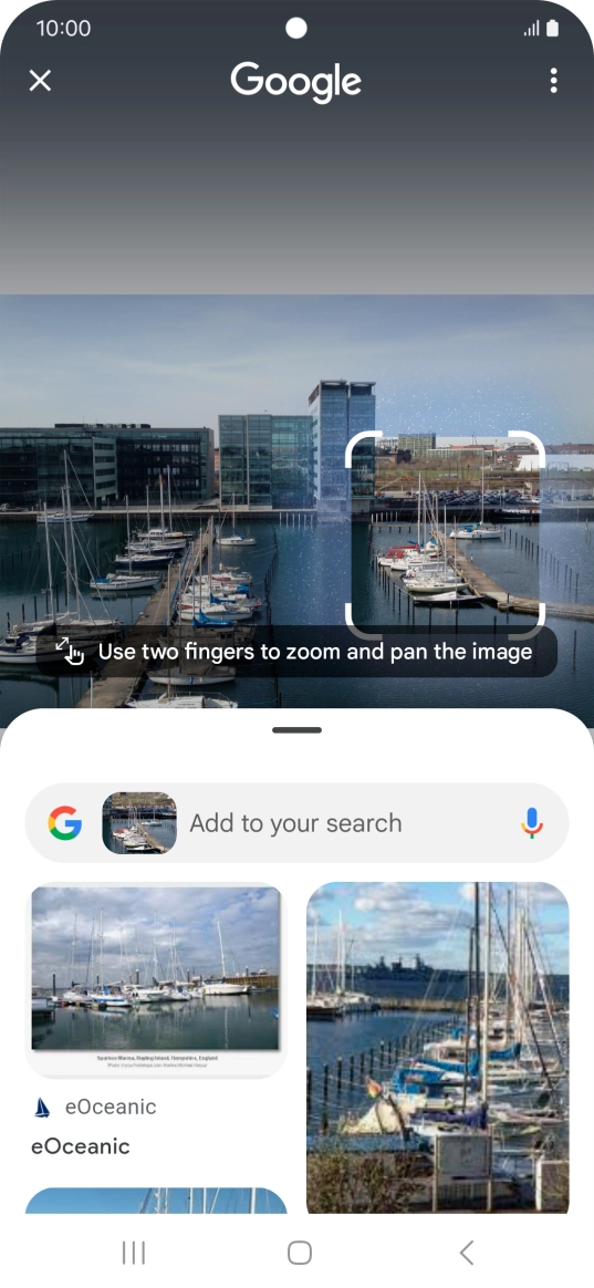 Follow the instructions on the screen to use the search results.