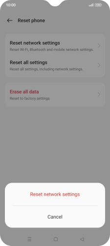 Press Reset network settings.