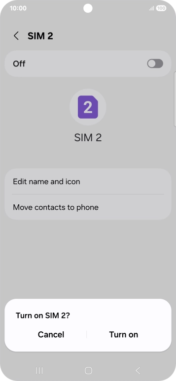 If you turn off use of the price plan, press Turn on.
