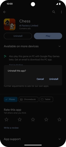 Press Uninstall.