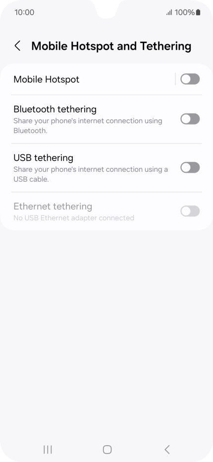 Press Mobile Hotspot.