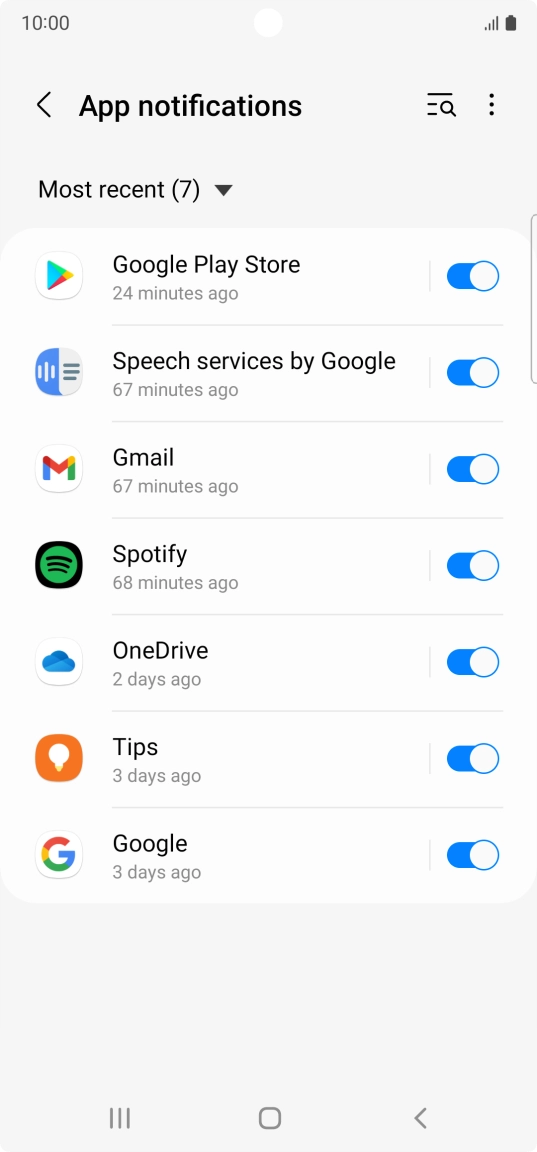 Press the drop down list.