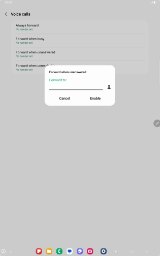 Key in +447953222222 and press Enable.