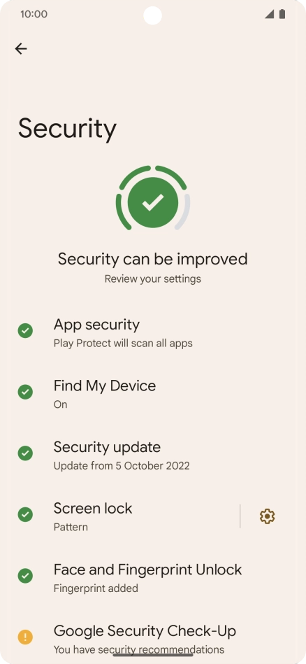 Press Screen lock and key in the current phone lock code.