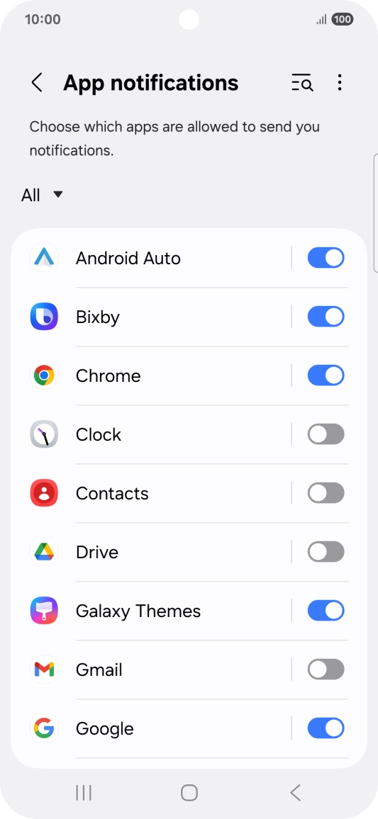 Press the drop down list.