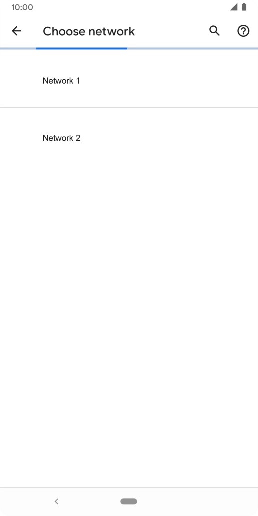 Press the required network.