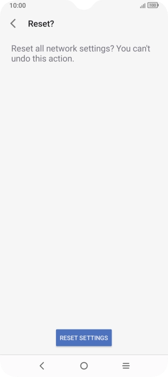 Press RESET SETTINGS.
