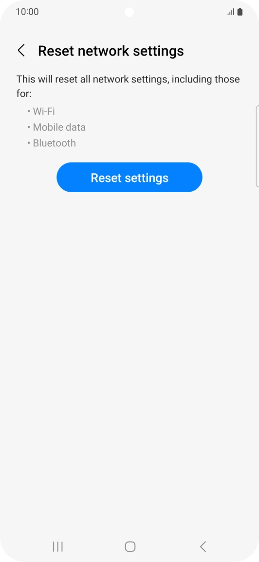 Press Reset settings.