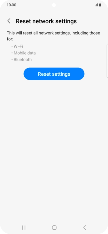 Press Reset settings.