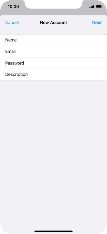 Press Description and key in the required name.