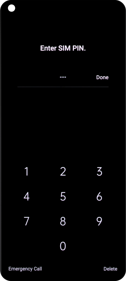 If you're asked to key in your PIN, do so and press Done. The default PIN is 1111.
