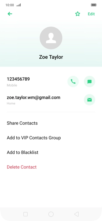Press the call icon next to the required number.