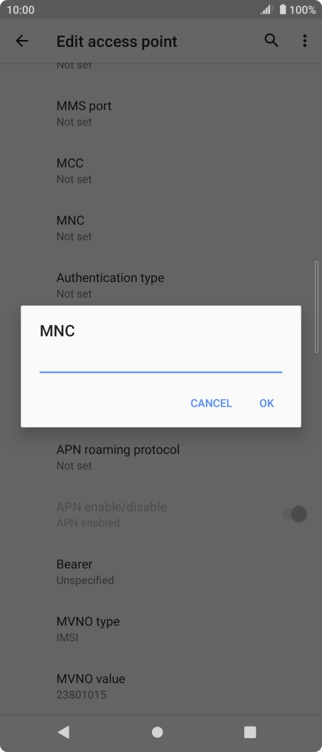 Key in 33 and press OK.