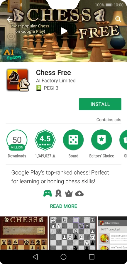 Press INSTALL and follow the instructions on the screen to install the app.