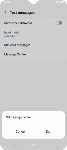 Key in +447958879879 and press Set.