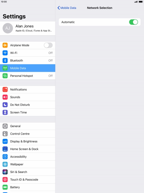 Press the indicator next to 