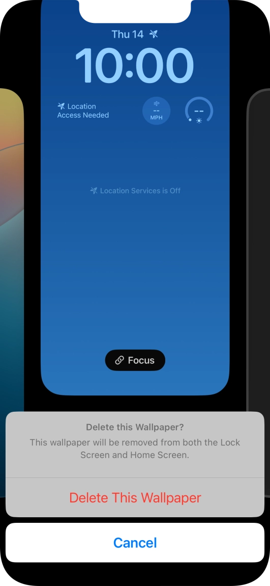 Press Delete This Wallpaper.