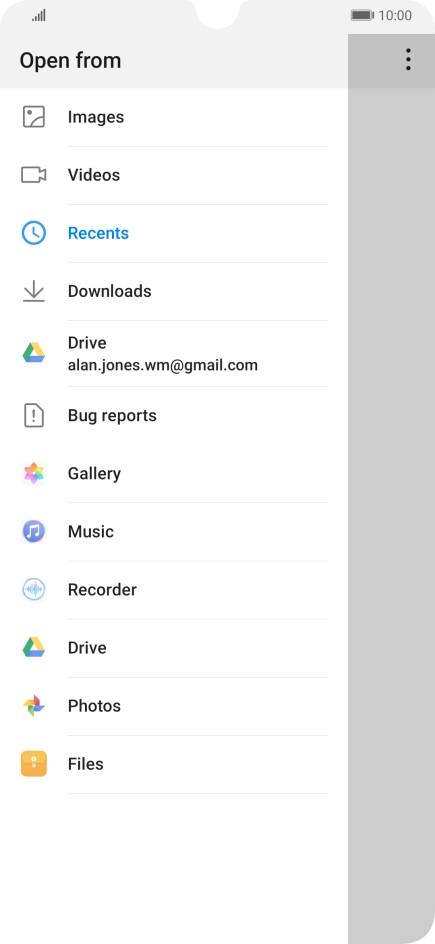 Press Images and go to the required folder.