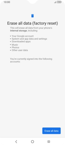 Press Erase all data.