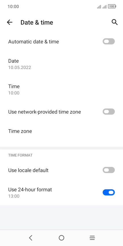 Press the indicator next to 