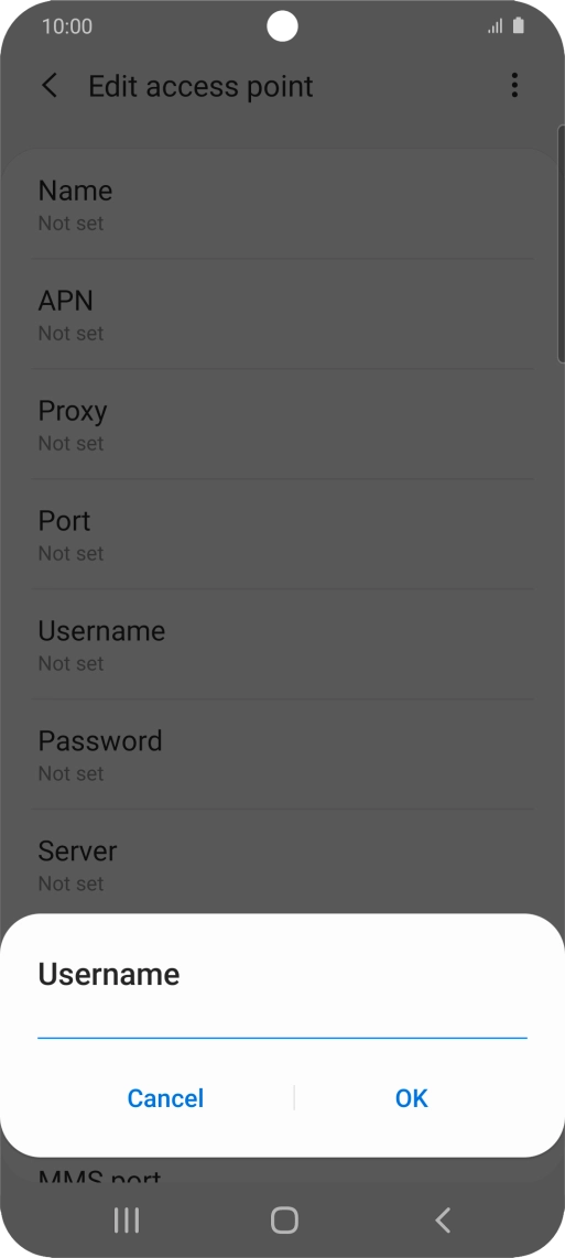Key in eesecure and press OK.