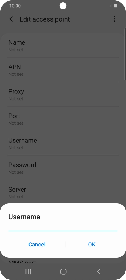 Key in eesecure and press OK.