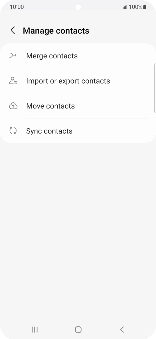 Press Import or export contacts.