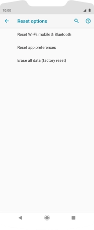 Press Erase all data (factory reset).