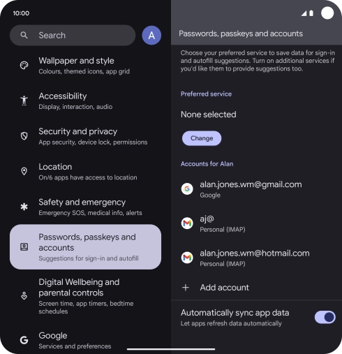 Press the indicator next to 