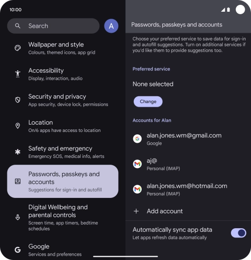Press the indicator next to 