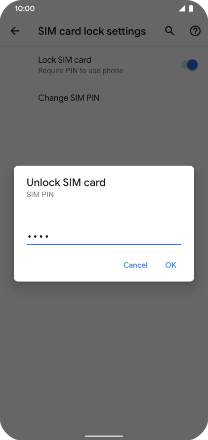 Key in your PIN and press OK. The default PIN is 1111.