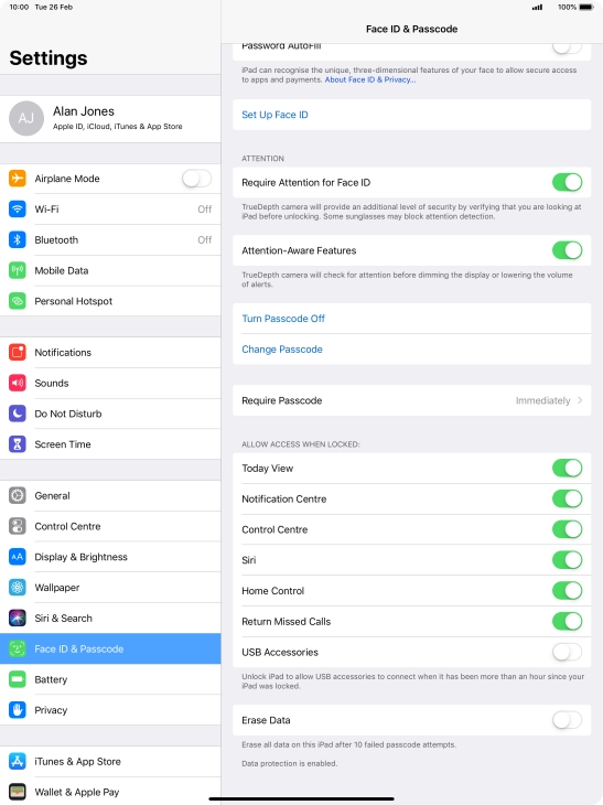 Press the indicator next to 