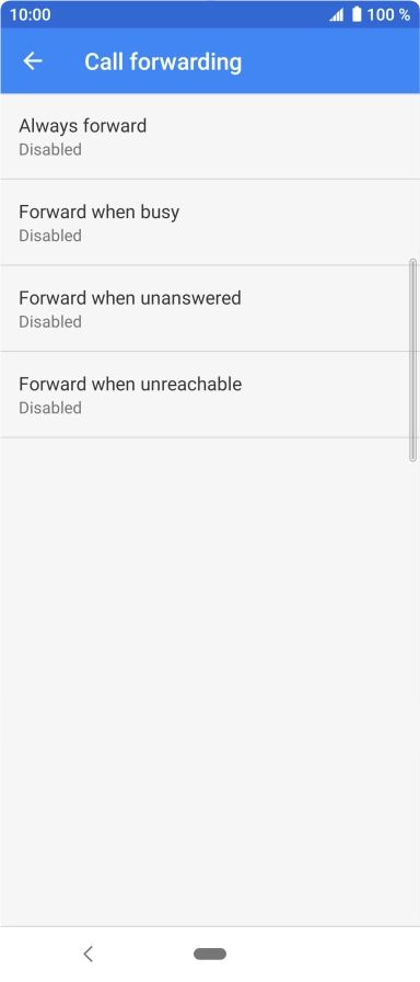 Press the required divert type.