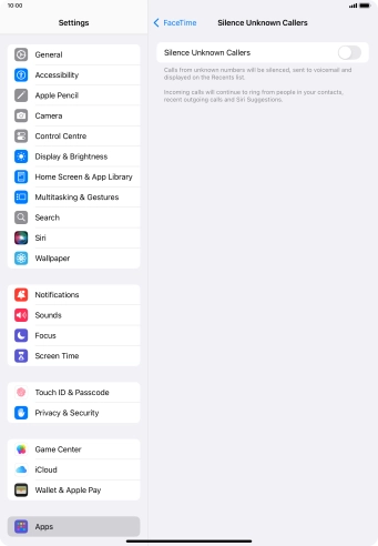 Press the indicator next to 
