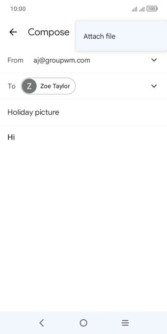 Press Attach file and go to the required folder.