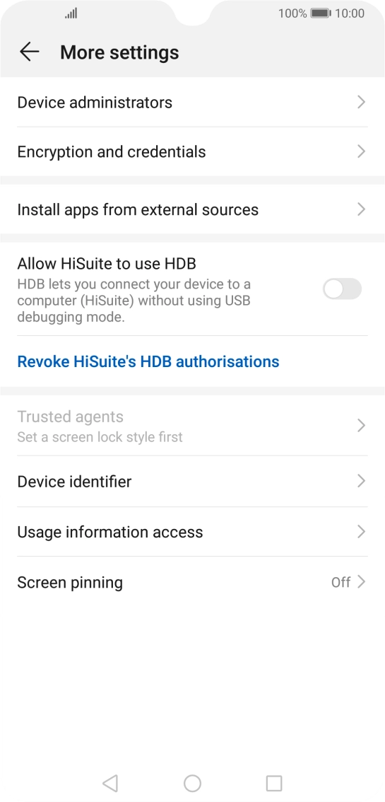 Press Encryption and credentials.