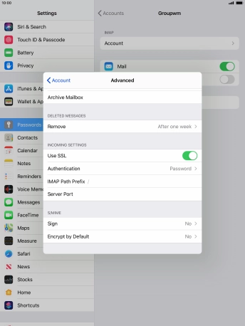 Press the indicator next to 