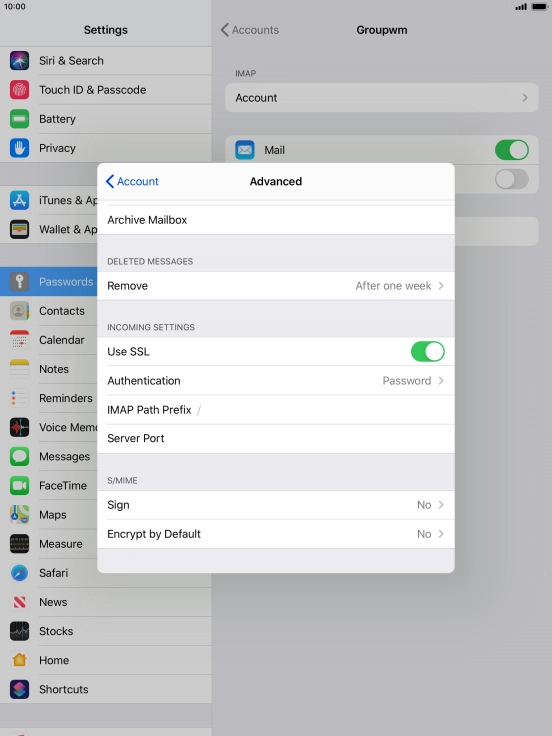 Press the indicator next to 