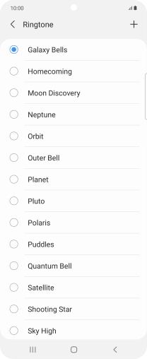Press the add ring tone icon.