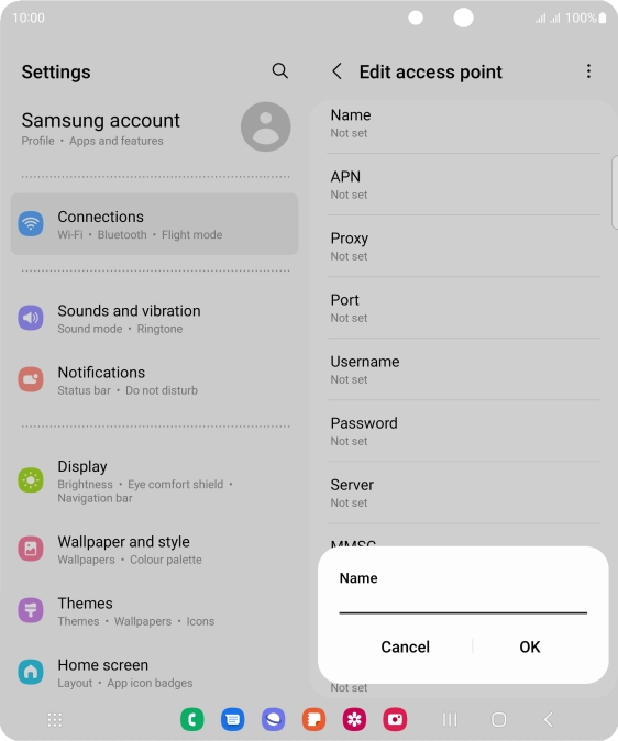 Key in EE MMS and press OK.