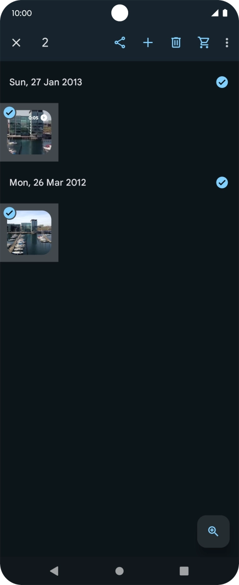 Press the share icon.